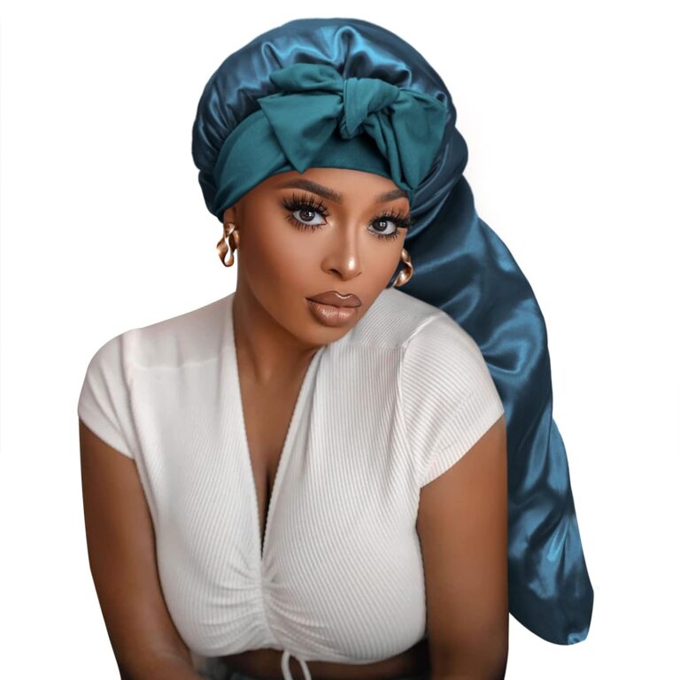 black lady in a hair bonnet